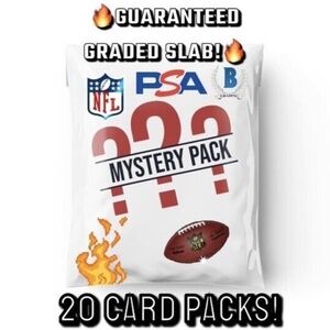 NFL PSA MYSTERY PACK!!! 1 PSA Graded Card, + Rookies, Inserts, Fun Chase!